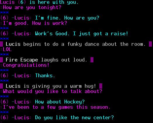 This is what ANSI Chat looks like.