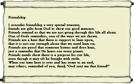 Friendship Poem by Barbara Philbrook