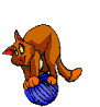 Cat with yarn